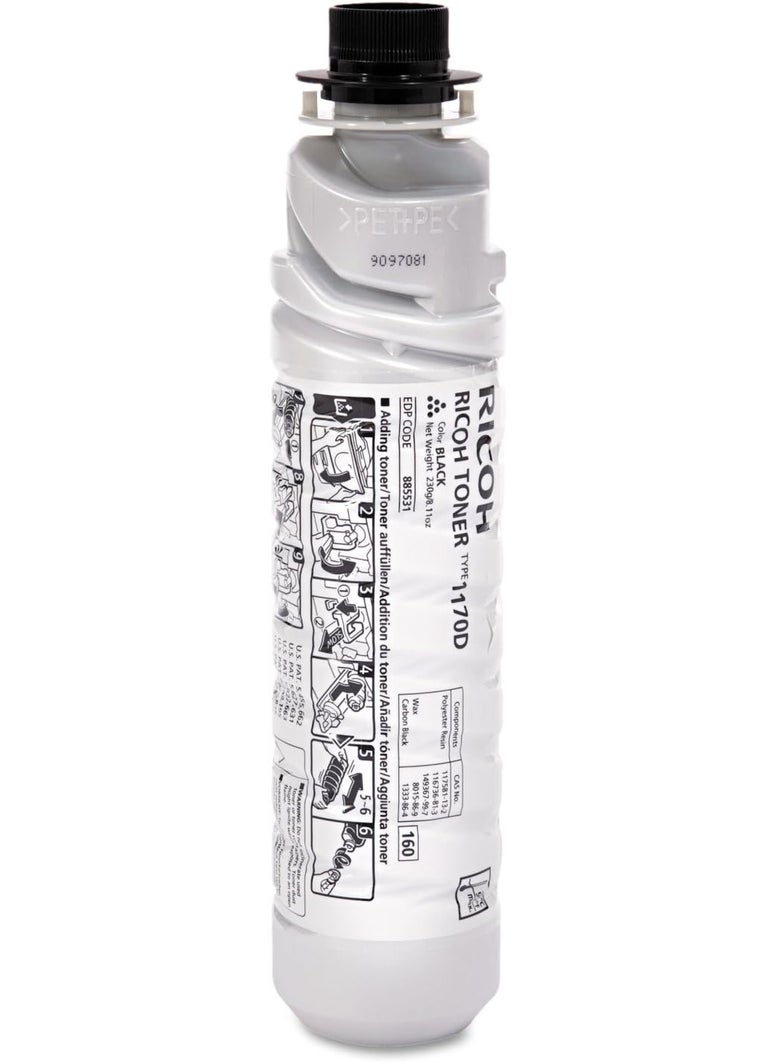 RICOH Ricoh 841718 (885531) Type 1170D/S15/LD015 Black Toner for Aficio 1515/1515f/1515mf, mp161/161f/161spf, mp171/ 171F/171SPF, mp201F/201SPF (7000 Yield) 
