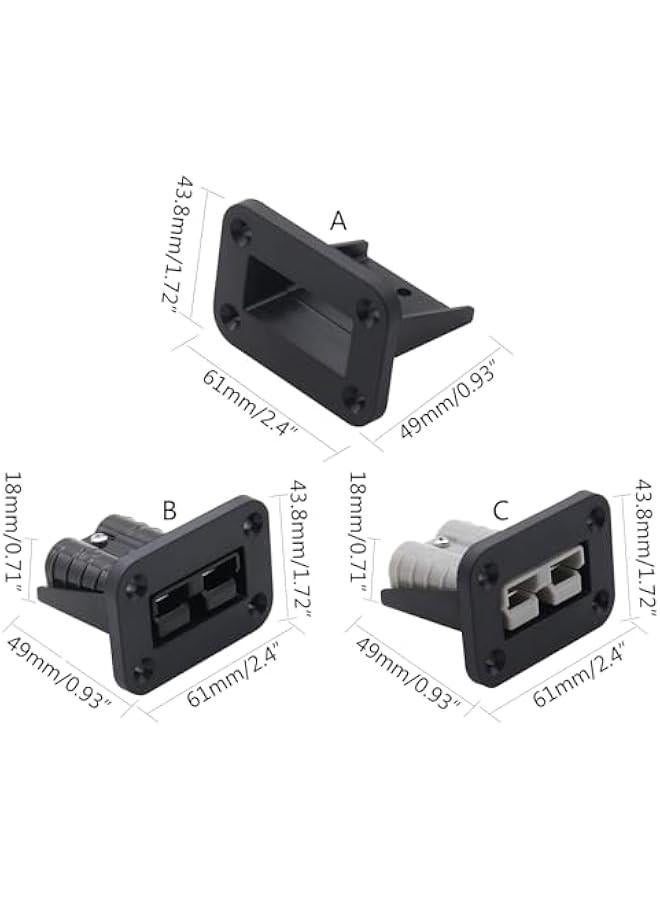 Flush Mount Recessed Plate for Andersons Plug Mounting Bracket Panel Cover for Caravans Campers 50Amp Connector Plug Kit Automotive Electronics  - Image 4
