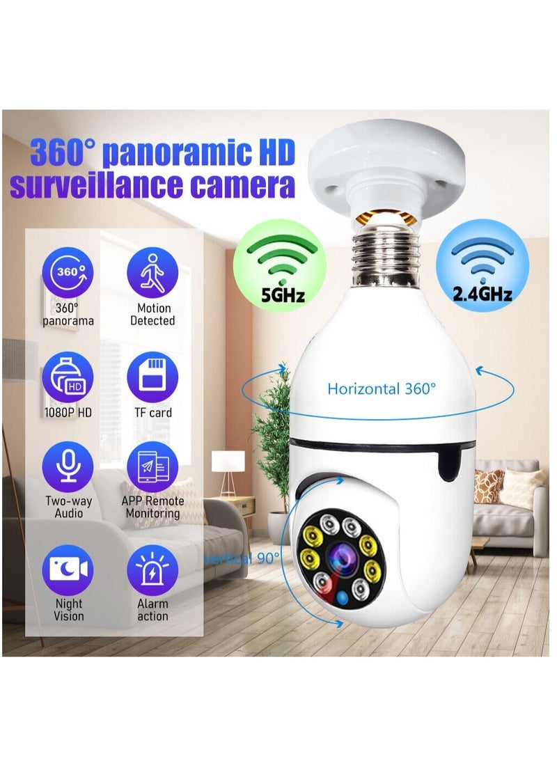 ELTRAZONE 5 PACKS Camara 5G WiFi De Seguridad 360Con Audio Microfono Para Casa y Exterior  - Image 2