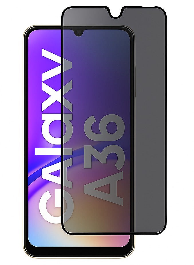 أوريجنال واقي شاشة الخصوصية لهاتف سامسونج جالاكسي A36 - زجاج مقسّى مضاد للكهرباء الساكنة مع خصوصية ESD، صلابة 9H، مضاد للتجسس، مقاوم للغبار، ملمس فائق النعومة - Image 1