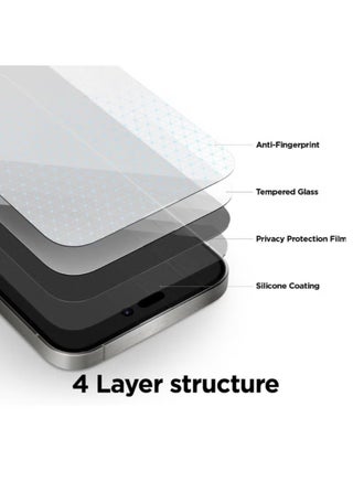 Privacy Screen Protector for Samsung Galaxy A36 – Anti-Static Tempered Glass with ESD Privacy, 9H Hardness, Anti-Peep, Dust-Proof, Super Smooth Touch - view 3