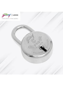 Godrej Locking Solutions and Systems Godrej Locks I Ace Pro 5 Levers 48mm Round Padlock I 3Keys I for aldrops Lockers toolboxes Industrial lockers Cycle Cable Ends Collapsible Grills Wooden cupboards suitcases I Silver Finish  - Image 4