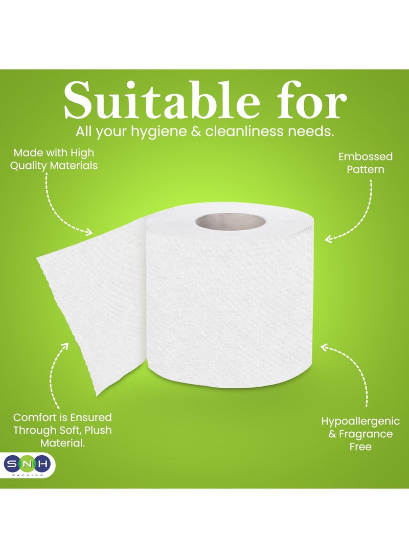 إس إن إتش باكينج عبوة مناديل حمام ناعمة وصحية، 10 لفات، 120 ورقة × طبقتين، منقوشة. - Image 4