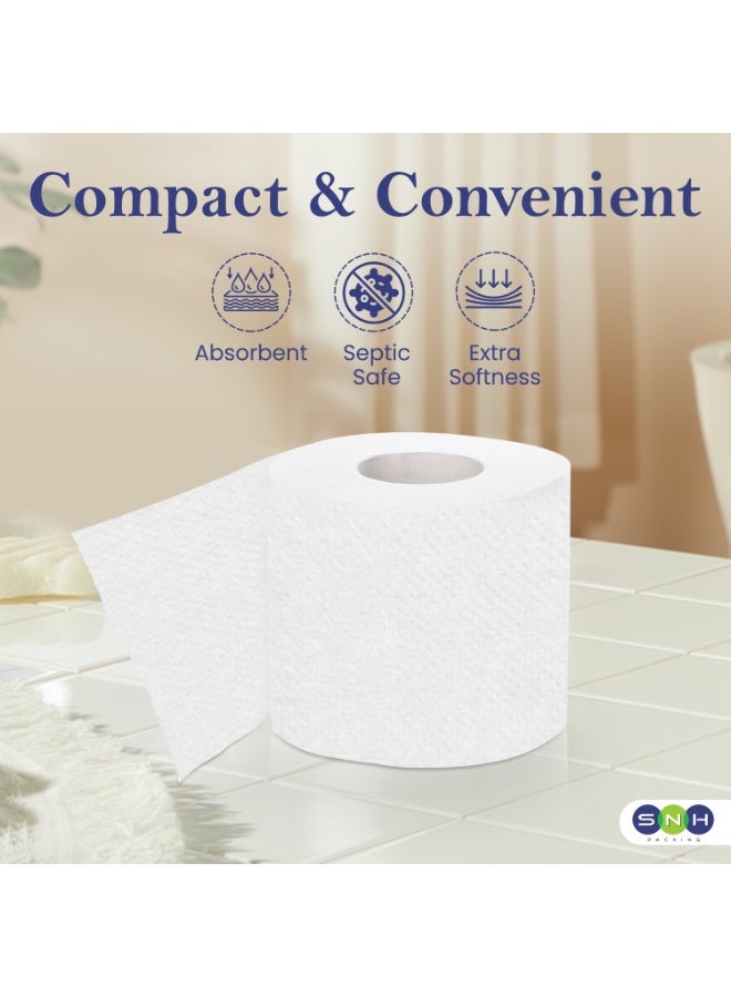 إس إن إتش باكينج عبوة مناديل حمام ناعمة وصحية، 10 لفات، 120 ورقة × طبقتين، منقوشة. - Image 5