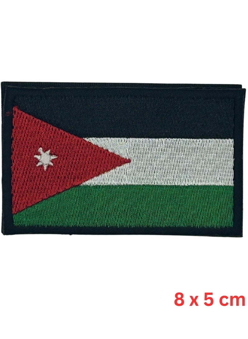 Project Nomad Project Nomad Velcro Hook Patch, Tacti-Cool FLAG Jordan Embroidery Patches, Harness for bag/pack/vest, tech gadgets for kids & adults, tactical backpack, military & travel, gift for men/women - Image 1