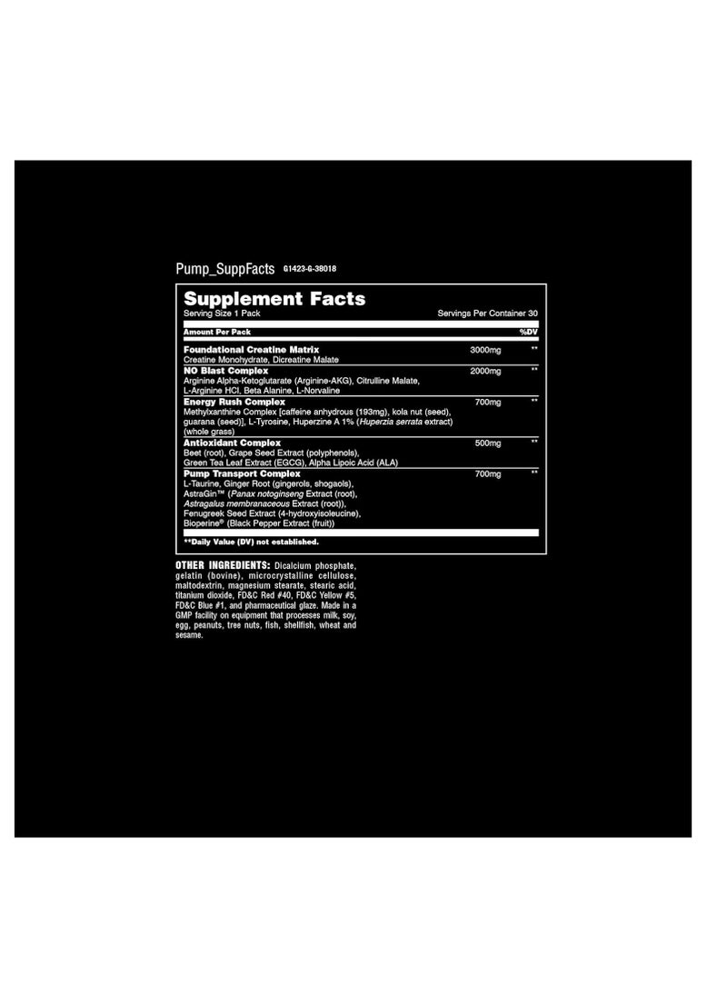 UNIVERSAL NUTRITION - Pre Workout Pump- 30 Pack - Image 1