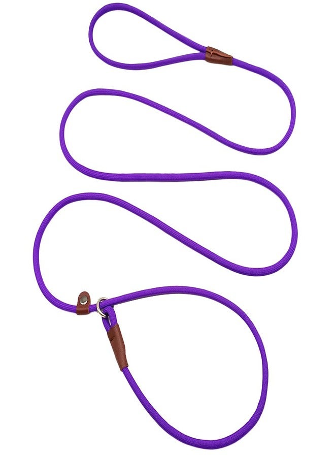 MayPaw Slip Lead Control Leash for Dogs No Pull, 13+ Colors Classic Dog Lead 7FT Pet Slip Leash, 1/4” Rope Leashes for Small Medium Animals Purple - Image 1