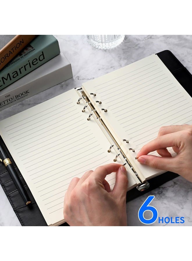 Tofun A5 Refillable Paper, A5 Lined Binder Refills for 6-Ring Binders, 80 Sheets 160 Pages, Cream Color - Image 5