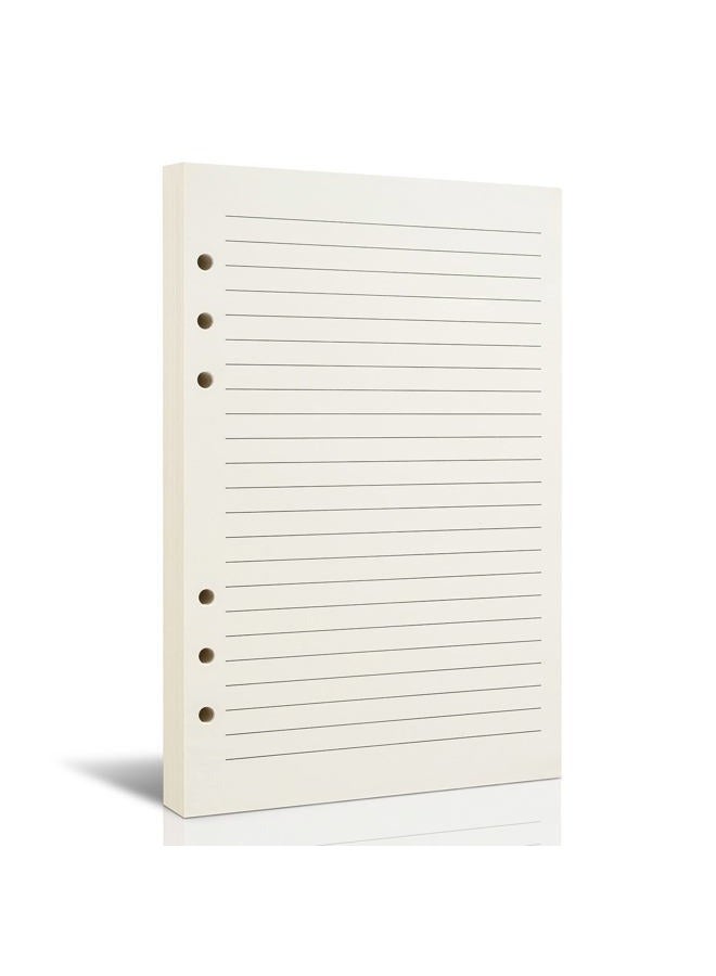Tofun A5 Refillable Paper, A5 Lined Binder Refills for 6-Ring Binders, 80 Sheets 160 Pages, Cream Color - Image 1
