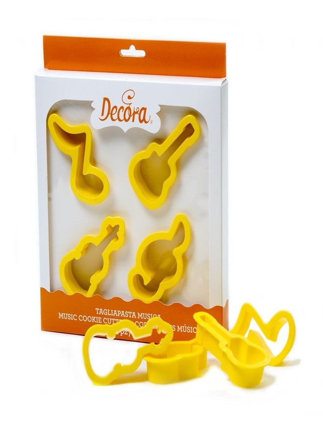 DECORA Plastic Cookie Cutters Music Kit, Yellow, 26.5 x 23.5 x 3 cm
