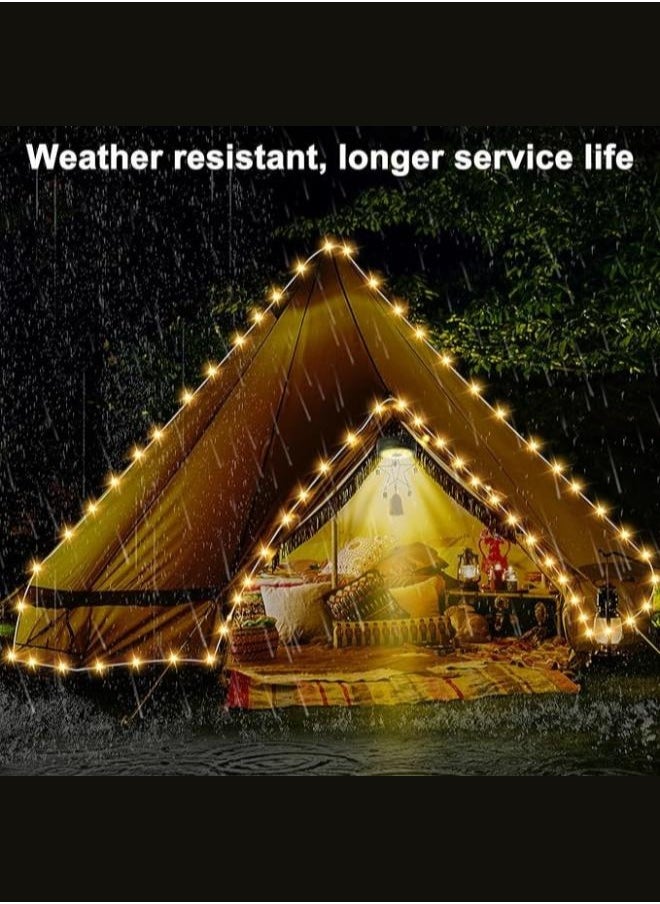 Executive LLC Camping String Lights,Outdoor Rechargeable String with 6 Lighting Modes,Waterproof Stowable String,USB Charging, Quick Recovery,Portable Camping Lights for Tent, Party Christmas Decoration  - Image 2