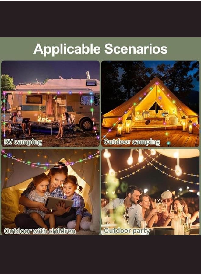 Executive LLC Camping String Lights,Outdoor Rechargeable String with 6 Lighting Modes,Waterproof Stowable String,USB Charging, Quick Recovery,Portable Camping Lights for Tent, Party Christmas Decoration  - Image 4