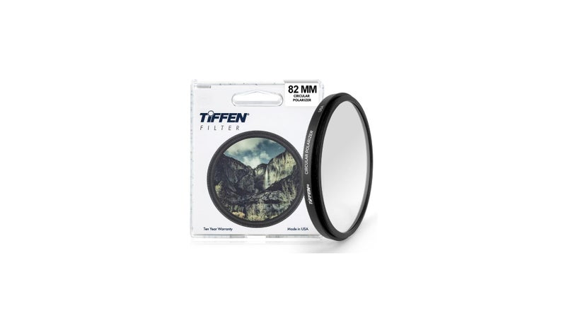 Tiffen 82CP Slim 82mm Circular Polarizer Filter for Camera Lens, Glare Control, Contrast Increase, Color Enhancing