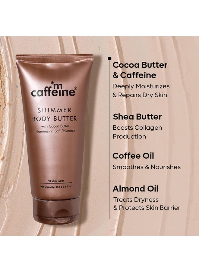MCaffeine Shimmer Body Polishing Kit For Women And Men Shimmer Body Scrub With Coffee & Shimmer Body Butter With Cocoa Butter For Illuminizing Soft Shimmer & Glowing Skin For Men And Women  - Image 4