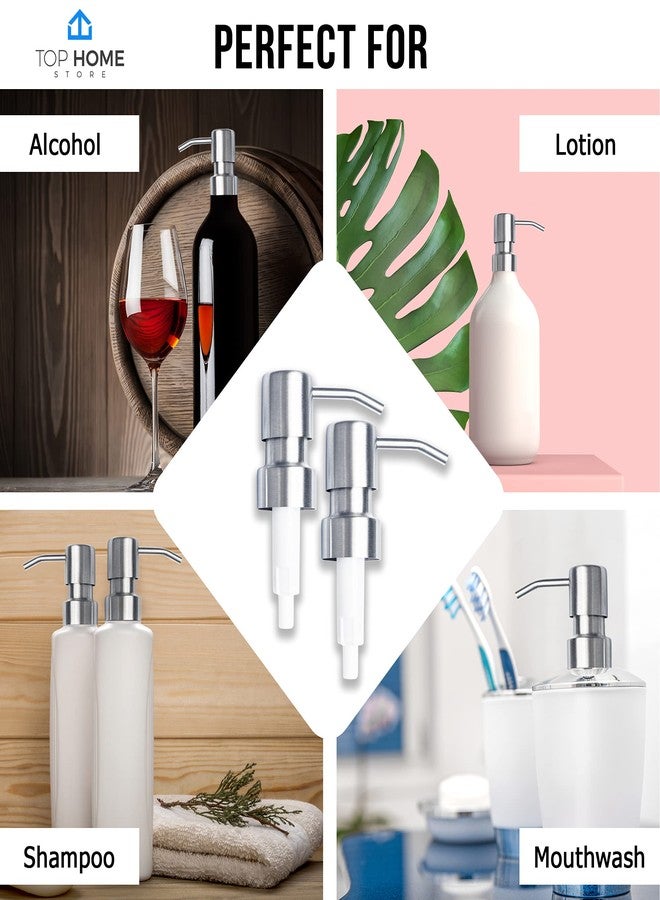 Top Home Store موزعات صابون للحمام (نيكل مصقول، عبوة من قطعتين) - Image 2
