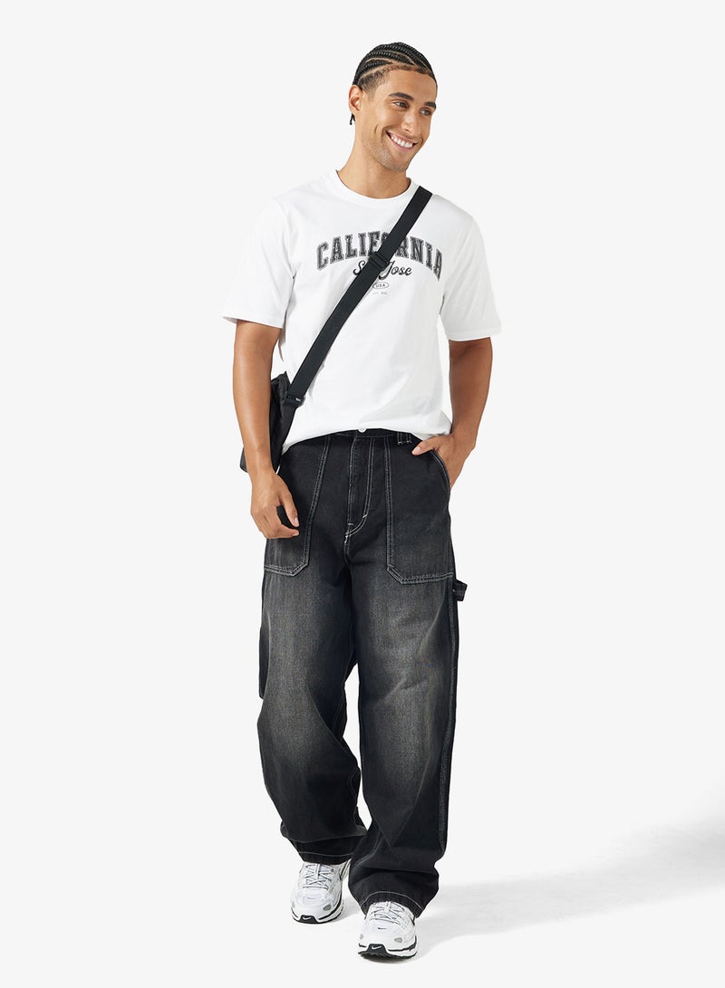 سفنتي فايف تيشيرت مطبوع بقصة عادية - Image 4