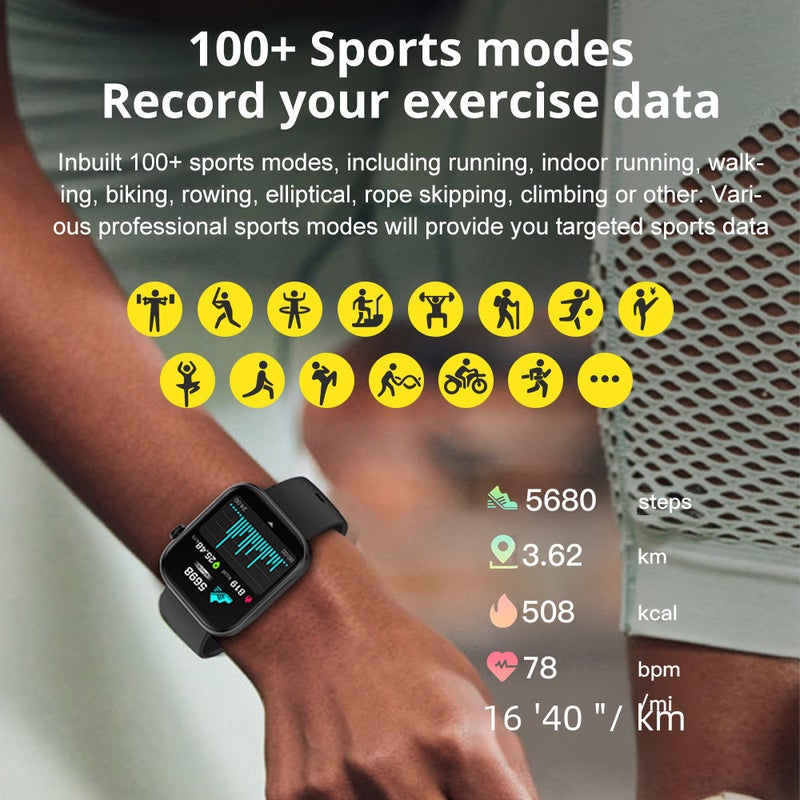 COLMI P71 Smartwatch Full Touch IP67 Waterproof Sport Black - Image 3