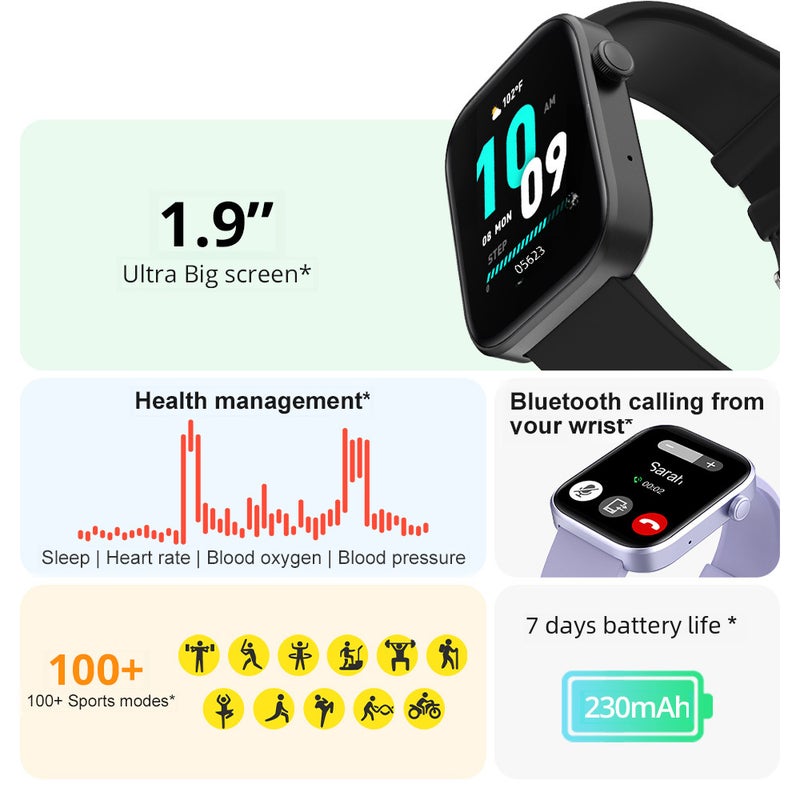 COLMI P71 Smartwatch Full Touch IP67 Waterproof Sport Black - Image 5