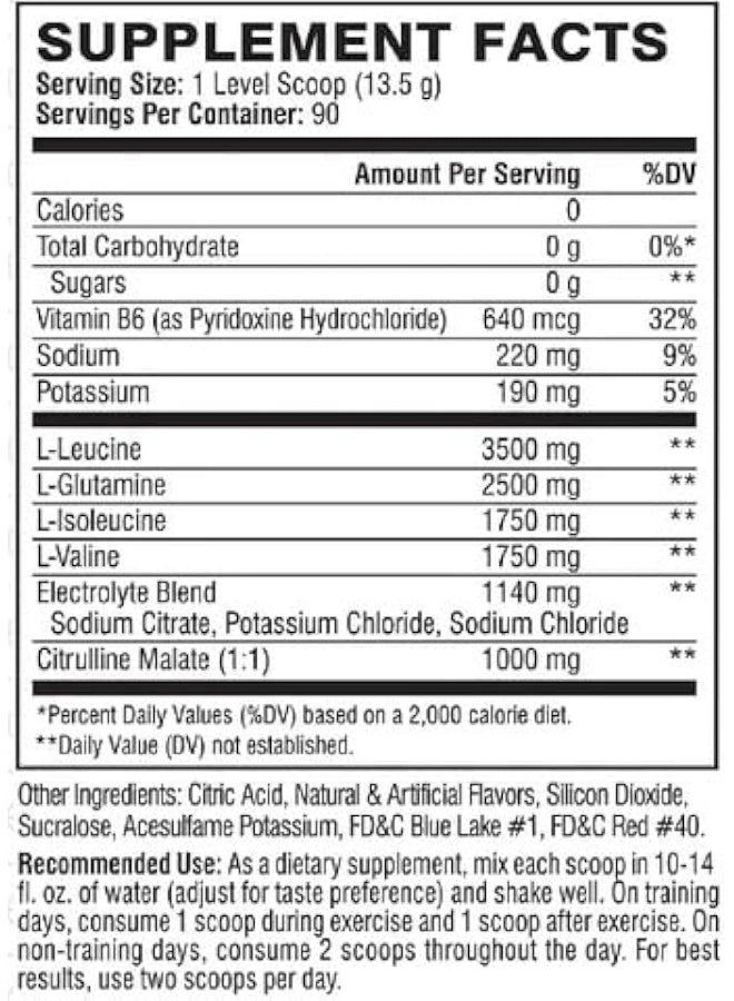 XTEND Original BCAA Powder Zero Sugar With Electrolytes for Hydration & Muscle Repair, Post-Workout Supplement, Knockout Fruit Punch Flavor - 90 Servings - Image 3