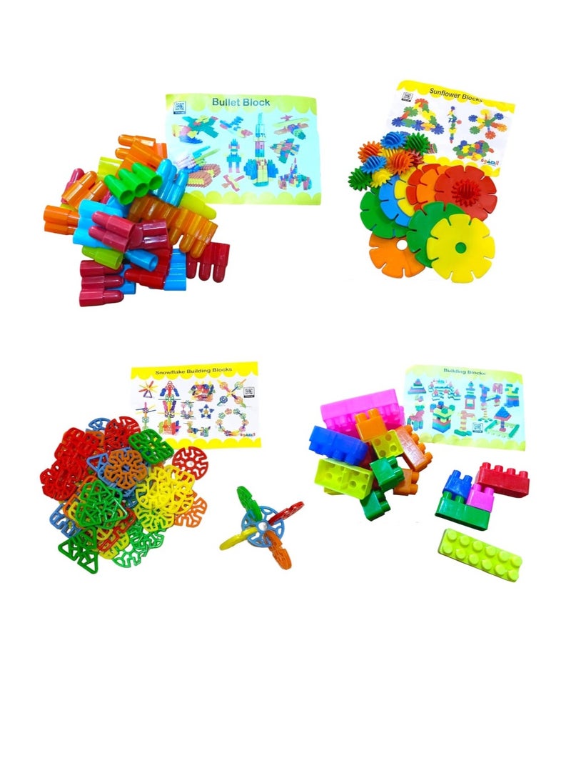 Alsafwa Building Blocks Set - 4 Different Shapes of Blocks - Each Shape Contains 150 Grams 