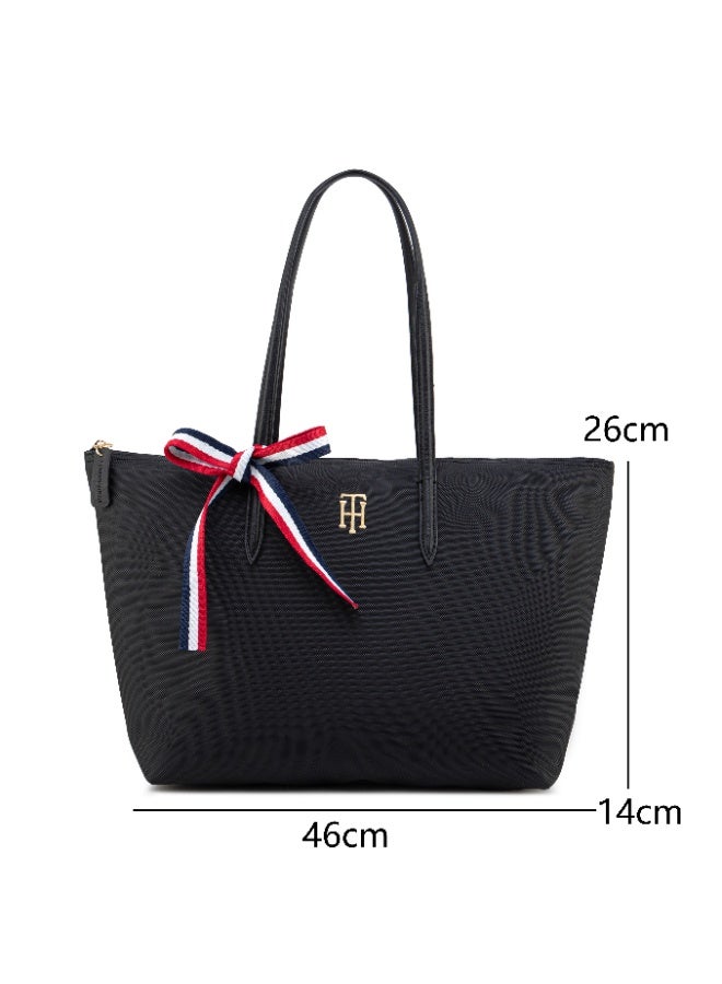 TOMMY BAHAMA women's handbag, classic and stylish, multifunctional large-capacity shoulder bag with signature stripes, suitable for travel, work, and fitness, black - Image 5