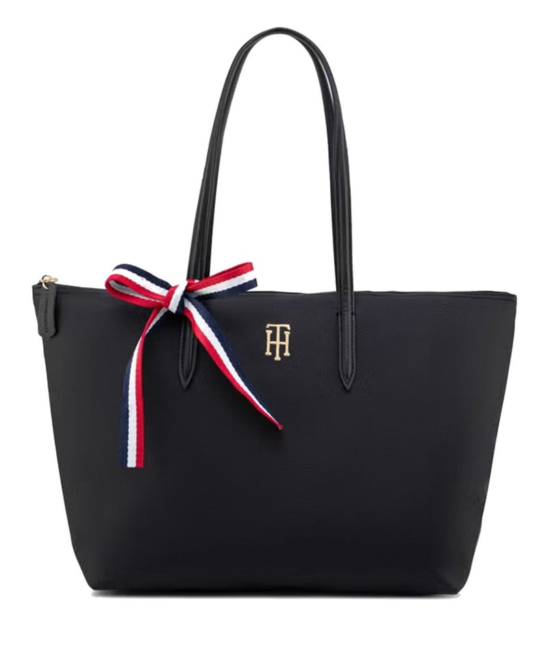 TOMMY BAHAMA women's handbag, classic and stylish, multifunctional large-capacity shoulder bag with signature stripes, suitable for travel, work, and fitness, black - Image 1