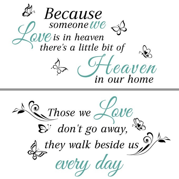 QUOTES WALL DECALS SOMEONE WE LOVE IS IN HEAVEN PEEL STICK LETTERING MEMORY WALL STICKERS INSPIRATIONAL RELIGIOUS FOR HOME FAMILY ROOM DECOR