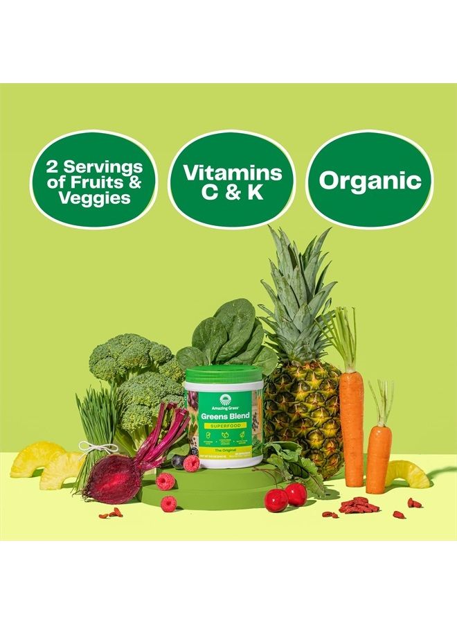 Amazing Grass Greens Blend Superfood Powder Smoothie Mix with Organic Spirulina, Chlorella, Beet Root, Digestive Enzymes, Prebiotics And Probiotics, Berry - 30 Servings  - Image 5