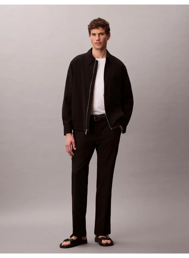 CALVIN KLEIN  Straight Seersucker Trousers for Men | Best Price UAE