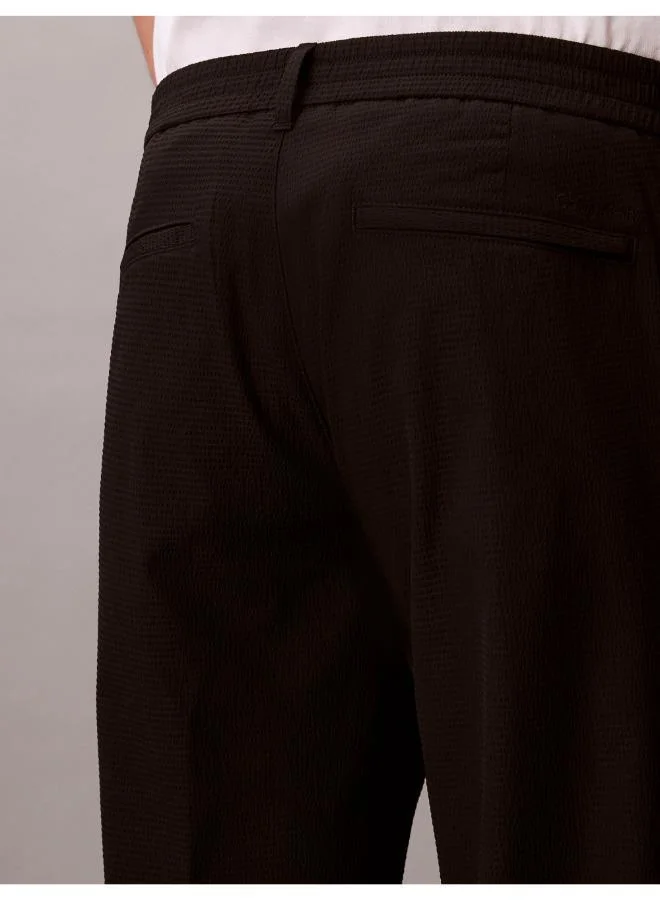 CALVIN KLEIN  Straight Seersucker Trousers for Men | Best Price UAE