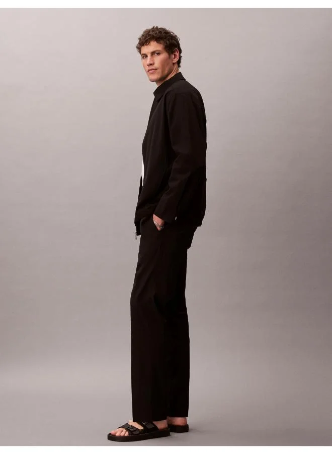 CALVIN KLEIN  Straight Seersucker Trousers for Men | Best Price UAE