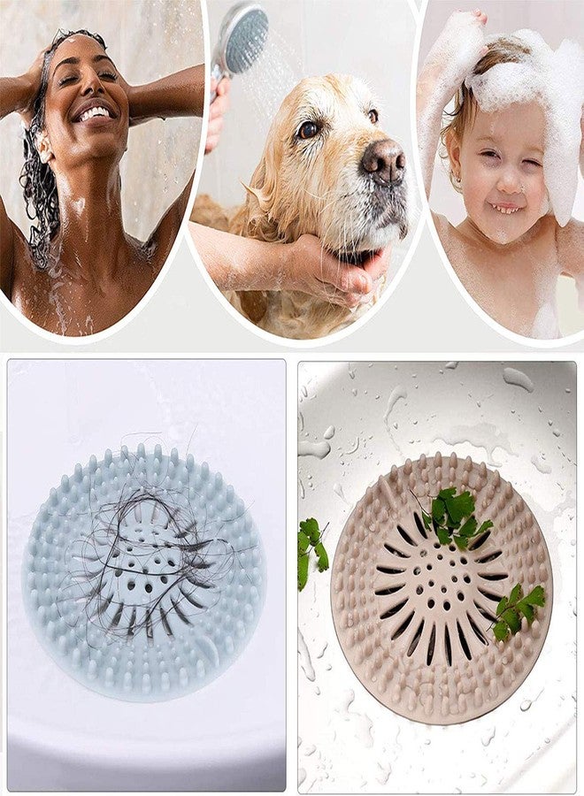 Trifecta Hair Catcher Durable Silicone Hair Stopper Shower Drain Covers and Clean Suit for Bathroom Bathtub and Kitchen(Set of 5) - Image 4