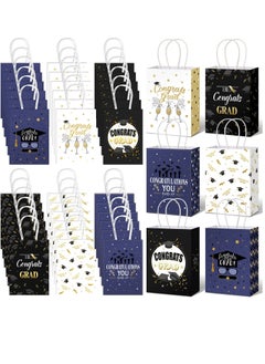 Y&D Graduation Gift Bags Party Favor Gifts Wrapping with Handle 5.9 x 3.15 8.3 in Congrats Grad Paper Treat for College High School Senior Junior Graduates (Graduation)30 Pcs  - Image 1