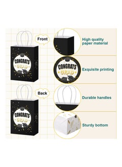Y&D Graduation Gift Bags Party Favor Gifts Wrapping with Handle 5.9 x 3.15 8.3 in Congrats Grad Paper Treat for College High School Senior Junior Graduates (Graduation)30 Pcs  - Image 4