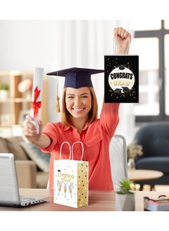 Y&D Graduation Gift Bags Party Favor Gifts Wrapping with Handle 5.9 x 3.15 8.3 in Congrats Grad Paper Treat for College High School Senior Junior Graduates (Graduation)30 Pcs  - Image 5