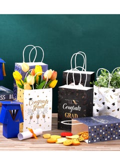 Y&D Graduation Gift Bags Party Favor Gifts Wrapping with Handle 5.9 x 3.15 8.3 in Congrats Grad Paper Treat for College High School Senior Junior Graduates (Graduation)30 Pcs  - Image 2