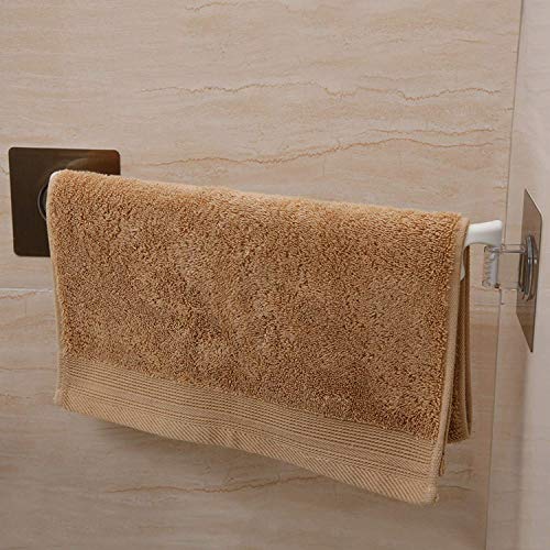 TORMUND Self-Adhesive Wall Mounted Towel Holder - Bathroom and Kitchen Rack - Magic Sticker Hanger for Wash Basin - Plastic Bar - Image 4