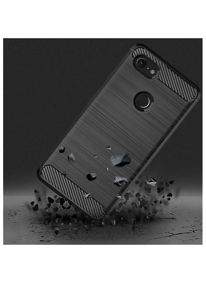 BGM - Google Pixel 3 XL Case, Google Pixel 3xl Cover, Ultra-Thin Carbon Fiber Texture Phone Cover Silicone Bumper Soft TPU Rubber Shockproof Slim Protective Skin Case for Google Pixel 3XL Black - Image 1