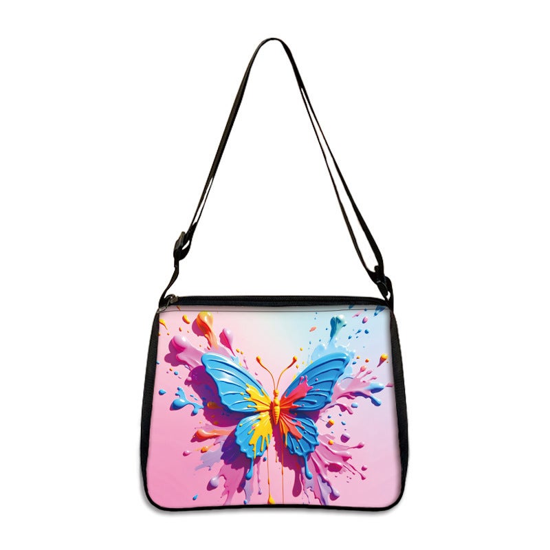 Ins Butterfly Underarm Bag Tote Bag Artistic Retro Shoulder Bag Casual Commuter Ladies Fashion Handbag - Image 4