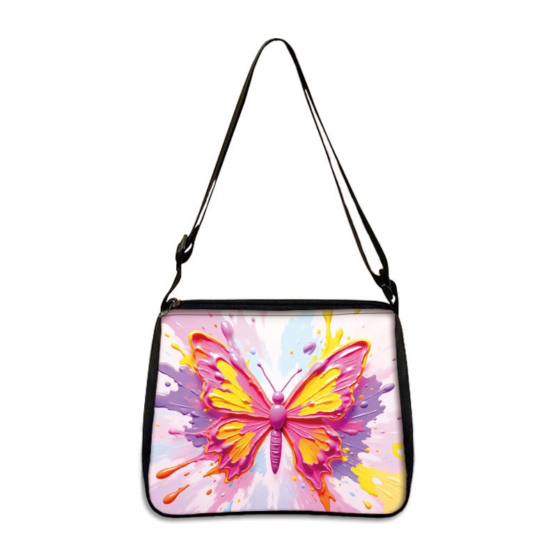 Ins Butterfly Underarm Bag Tote Bag Artistic Retro Shoulder Bag Casual Commuter Ladies Fashion Handbag - Image 5