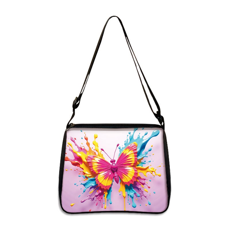 Ins Butterfly Underarm Bag Tote Bag Artistic Retro Shoulder Bag Casual Commuter Ladies Fashion Handbag - Image 1