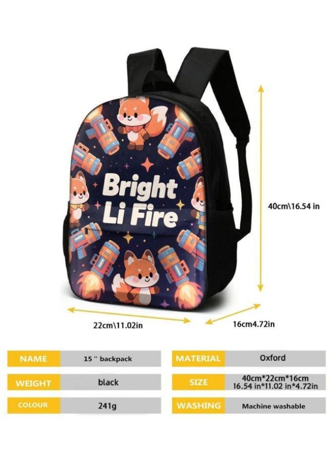 Bright Li Fire Three-piece set of cartoon bags, easily cope with various occasions (students, children, friends' outings, mountain climbing, schooling, etc.) | Backpack + hand-held + stationery bag | School season/holiday gifts - 86 - Image 5