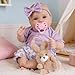 Milidool Lifelike Reborn Baby Dolls Girl Realistic 18Inch Newborn Baby Doll Nice Gift for Kids Age 3 Parentstobe GrandparentsPurple Clothes - Image 2