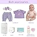 Milidool Lifelike Reborn Baby Dolls Girl Realistic 18Inch Newborn Baby Doll Nice Gift for Kids Age 3 Parentstobe GrandparentsPurple Clothes - Image 4