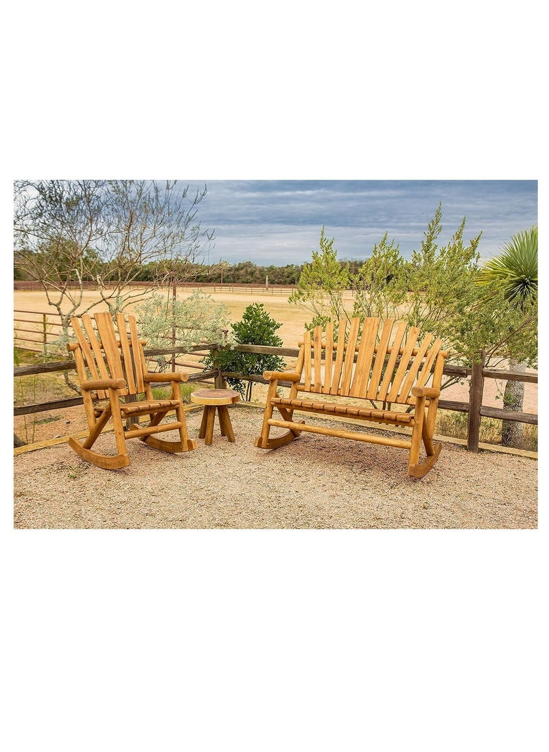 All-Weather Outdoor Round Side Coffee Table Elevate Your Home, Garden, Lawn, or Office with Exquisite Wooden Elegance.