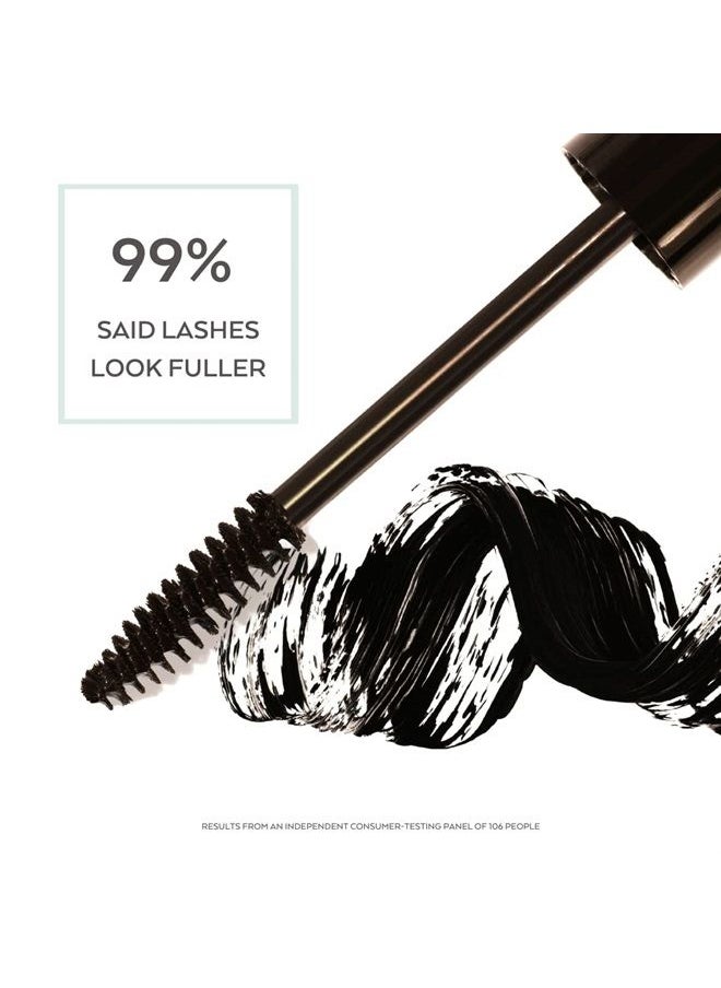 Emani - Double Lash Organic Volumizing Mascara + Lash Growth Serum - Non-Clumping & Smudge-Free, Safe for Sensitive Eyes, Paraben and Cruelty Free, Vegan - 0.23 Fl Oz, Granite - Image 1