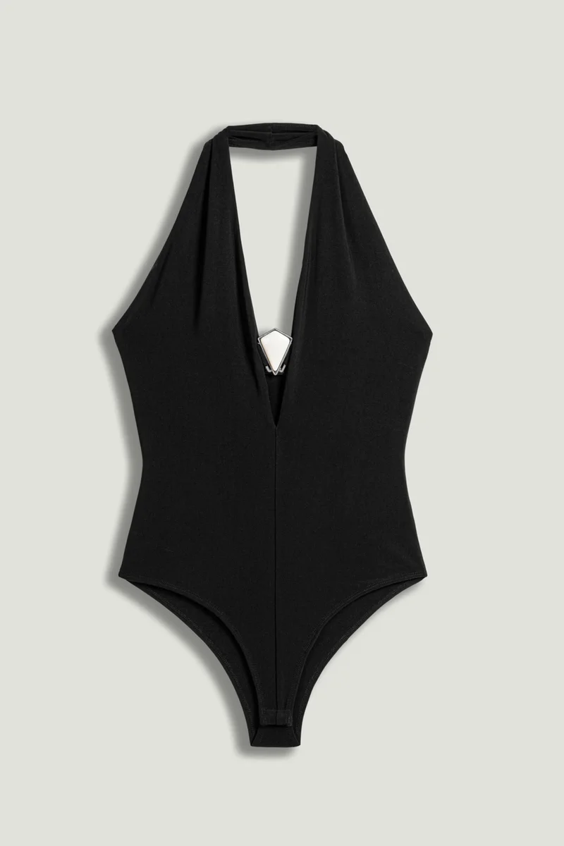 Nocturne  Halter Deep V Blouse for Women | Best Price UAE