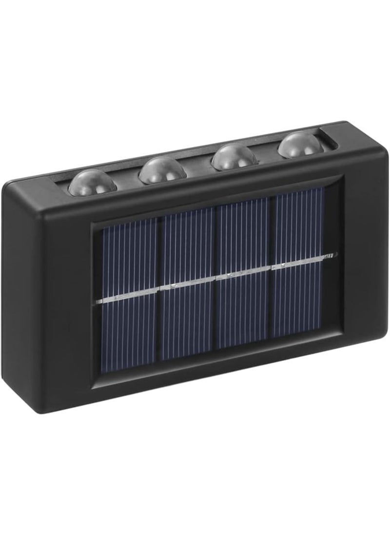 Carebao 2 Pack 8 Lamp Beads Solar Up and Down Wall Lights Outdoor - Small Solar Step Light Waterproof Warm Light Wall Lamps Light for Deck, House, Yard, Path, Porch Stair Decor(Warm Light 2 Pack)  - Image 4