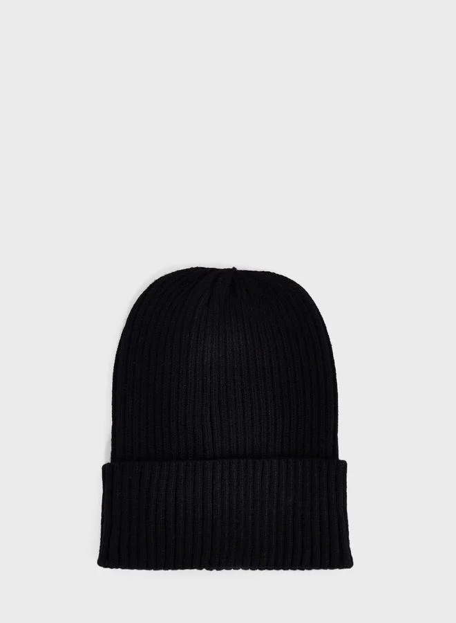 Ginger Turn Up Ribbed Winter Beanie & Glove Set
