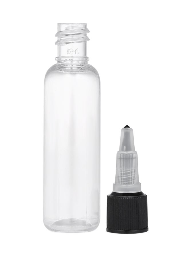 10pcs 30ml 1oz Clear Plastic Empty Tattoo Ink Pigment Bottles with Black Twist Cap Tattoo Ink Pigment Clear Bottle Supplies - Image 1